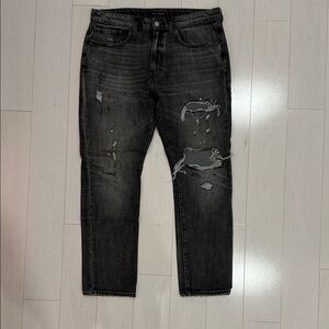 Men's Lucky Brand Distressed Gray Skinny Jeans